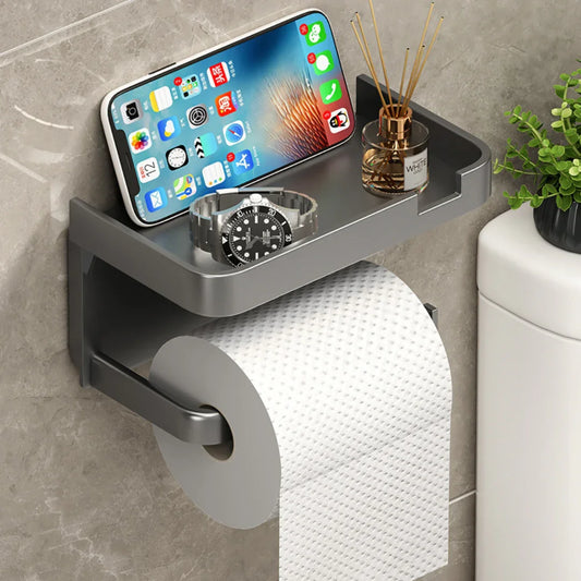 Suporte para Papel Higiênico com Prateleira Elegance