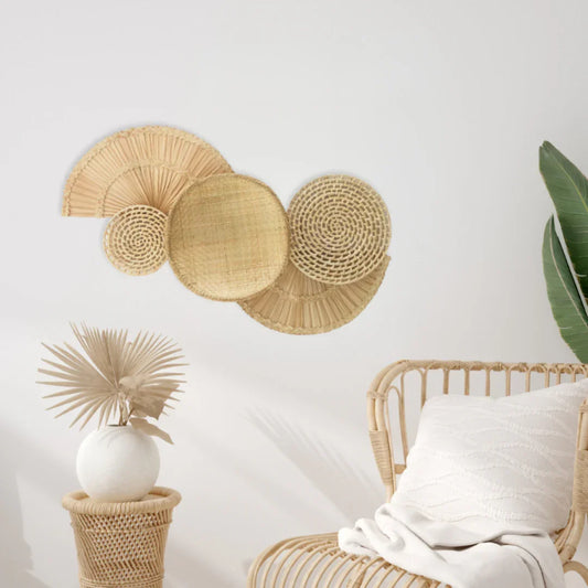 Decoração para Parede de Palha Natural BohoNature