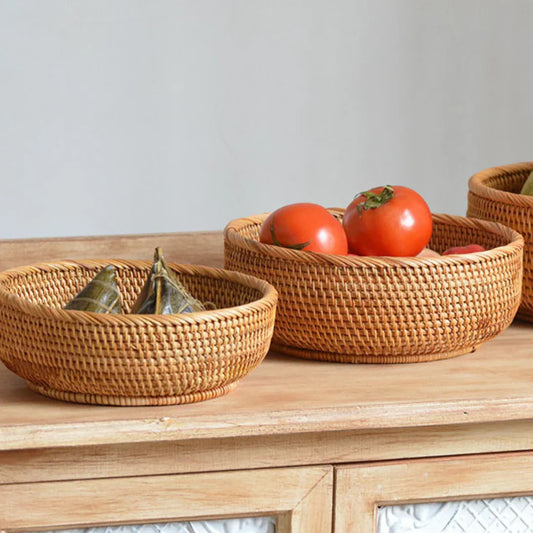 Fruteira de Rattan Essência Rústica
