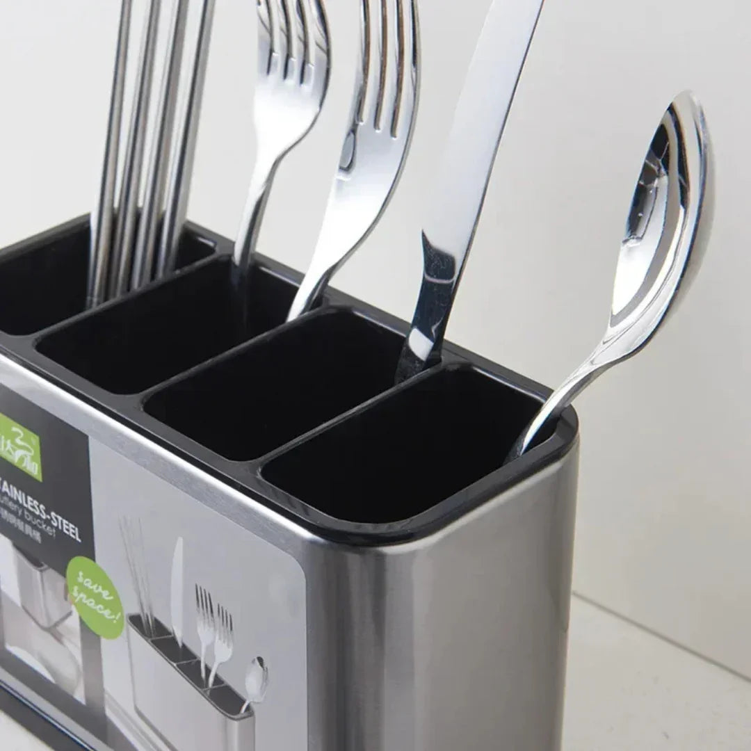 Porta Talher de Aço Inoxidável PrimeClean