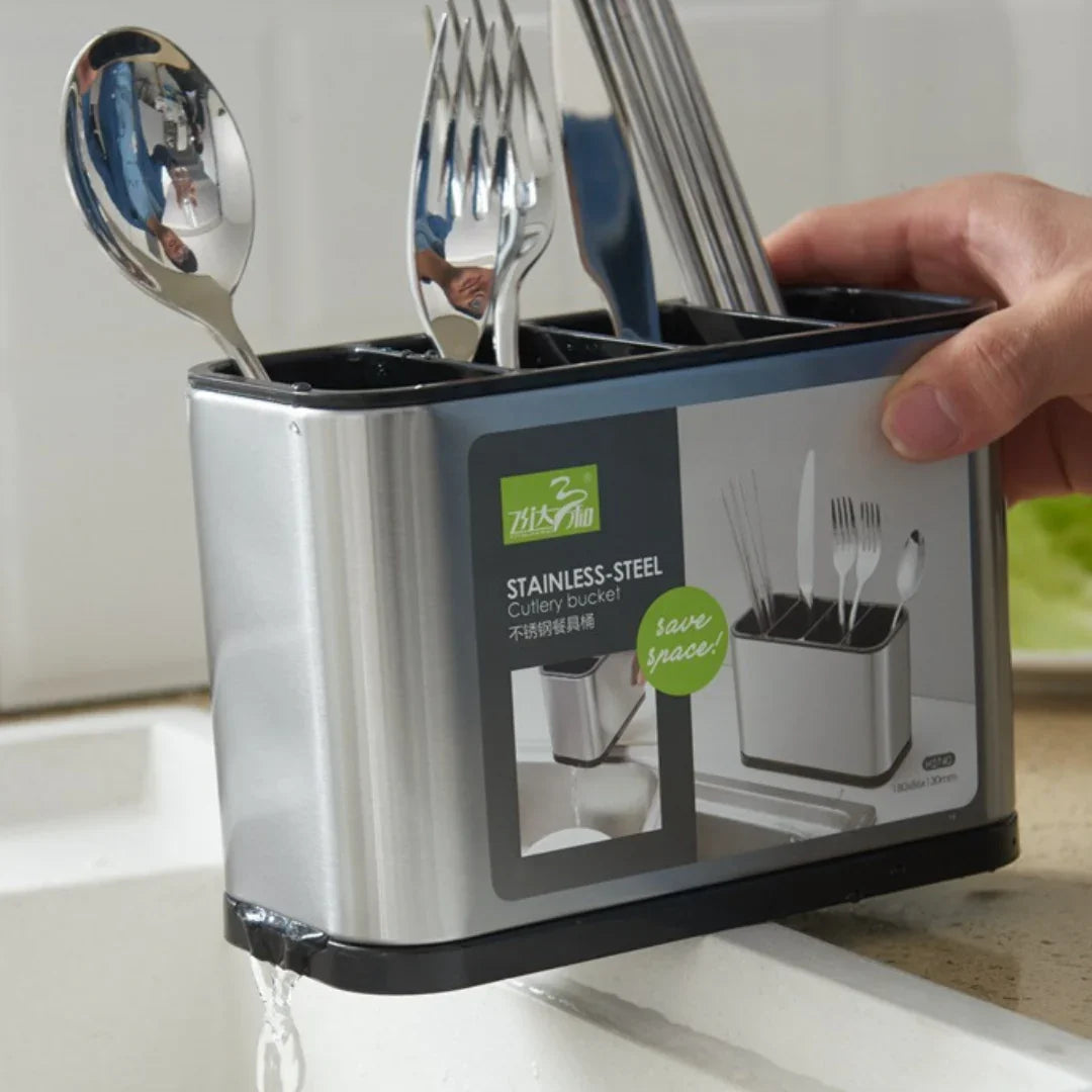Porta Talher de Aço Inoxidável PrimeClean