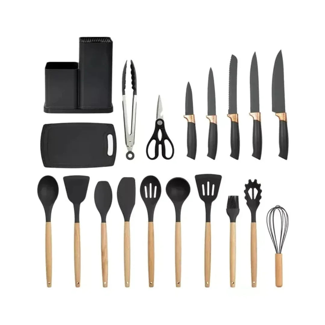 Kit Utensílios De Cozinha 19 Pçs Em Silicone HomeChef