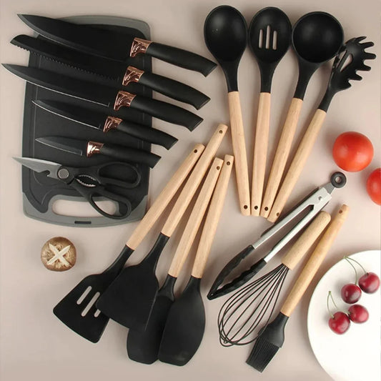 Kit Utensílios De Cozinha 19 Pçs Em Silicone HomeChef