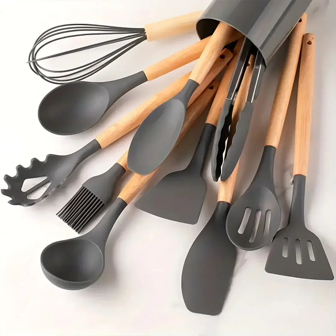 Kit C/12 Peças de Utensílios de Cozinha em Silicone HomeChef