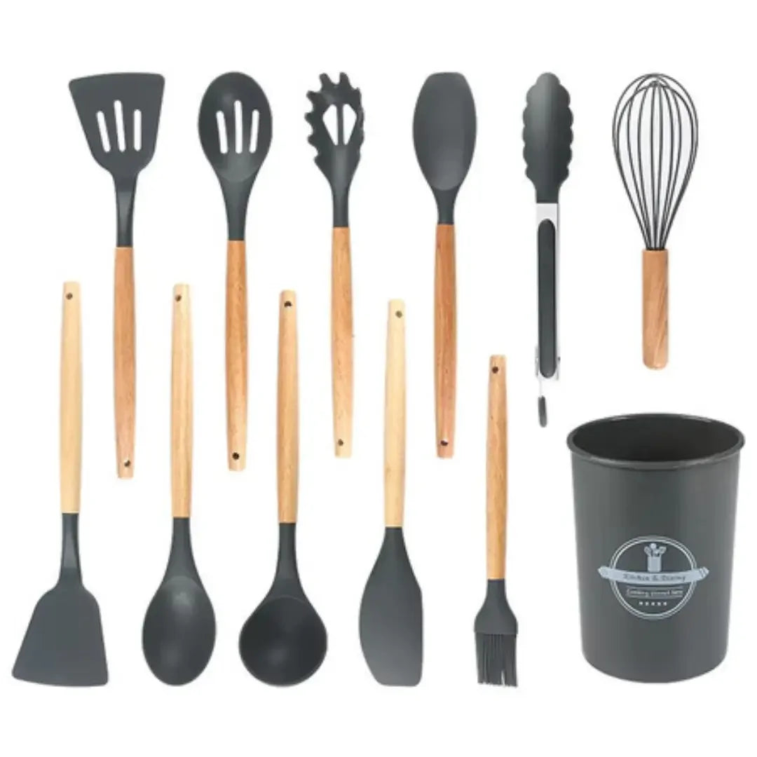 Kit C/12 Peças de Utensílios de Cozinha em Silicone HomeChef
