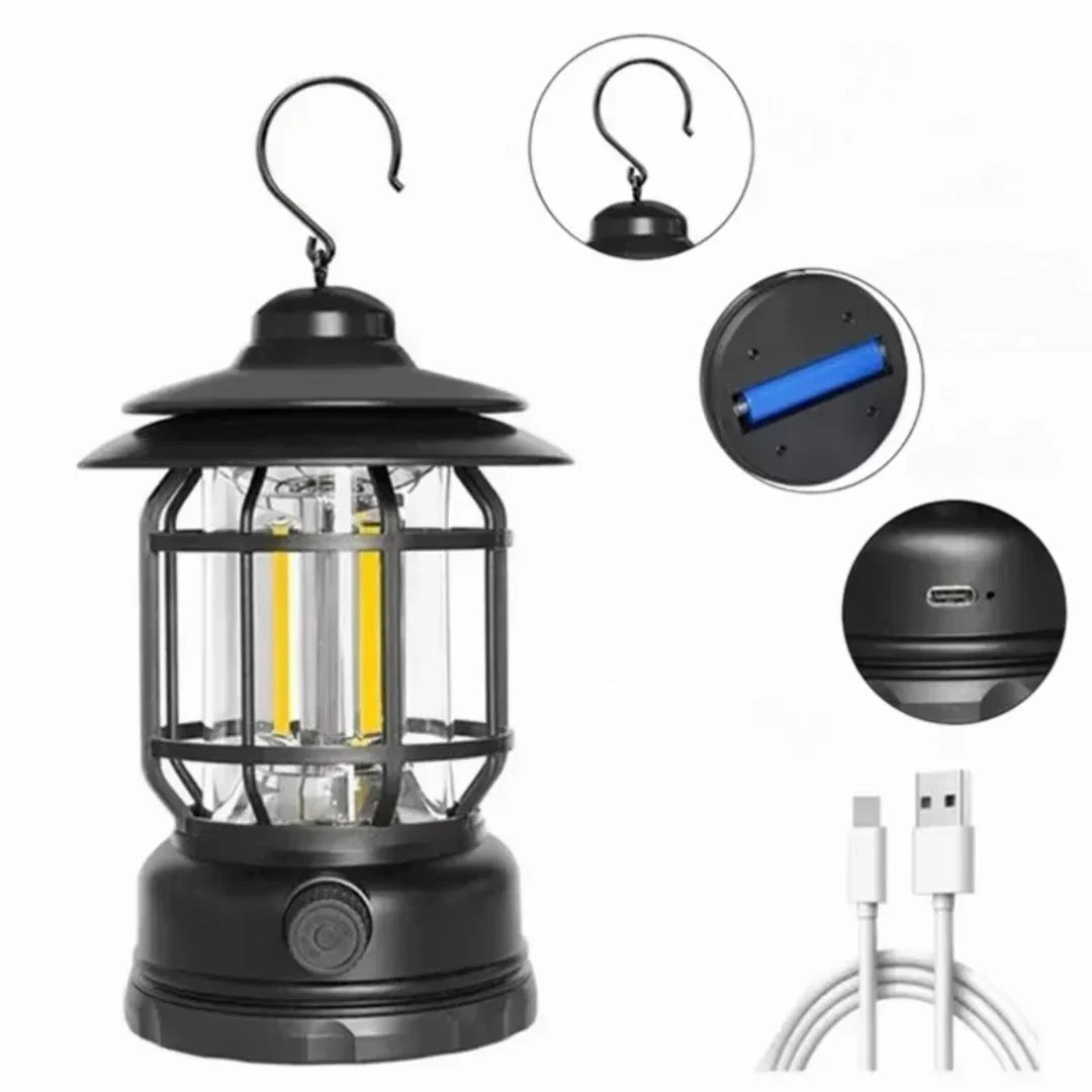 Luminária de Emergência Retrô Glow
