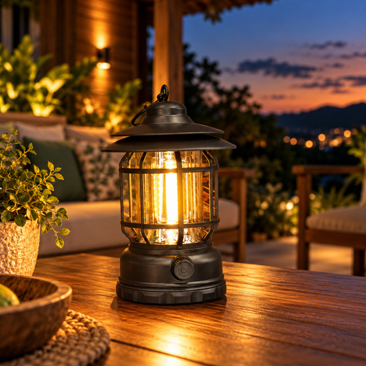 Luminária de Emergência Retrô Glow