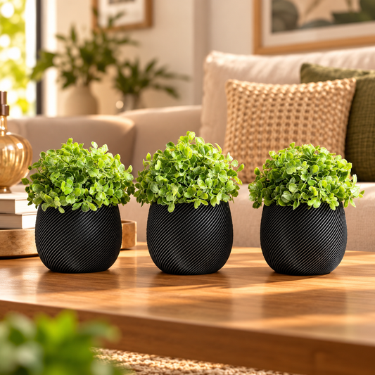 Trio de Vasos Decorativos Minimalista para Suculentas Subtle