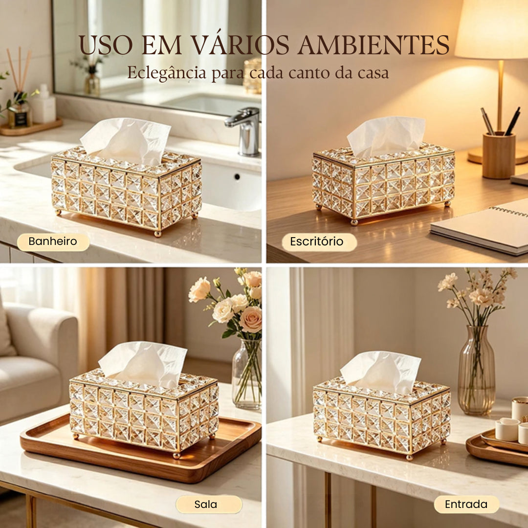 Porta Lenços de papel em Acrílico CrystalDecor